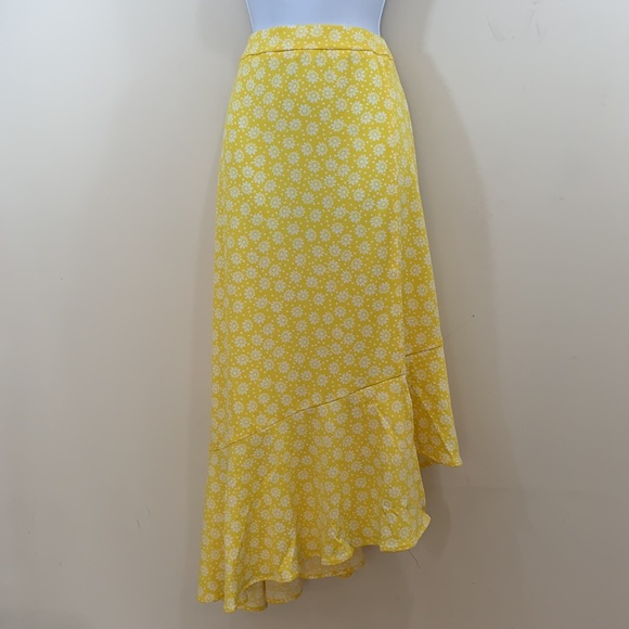 C EST 1946 Daisy Floral Ruffle Hem Skirt Sz 14/16 - Picture 5 of 8